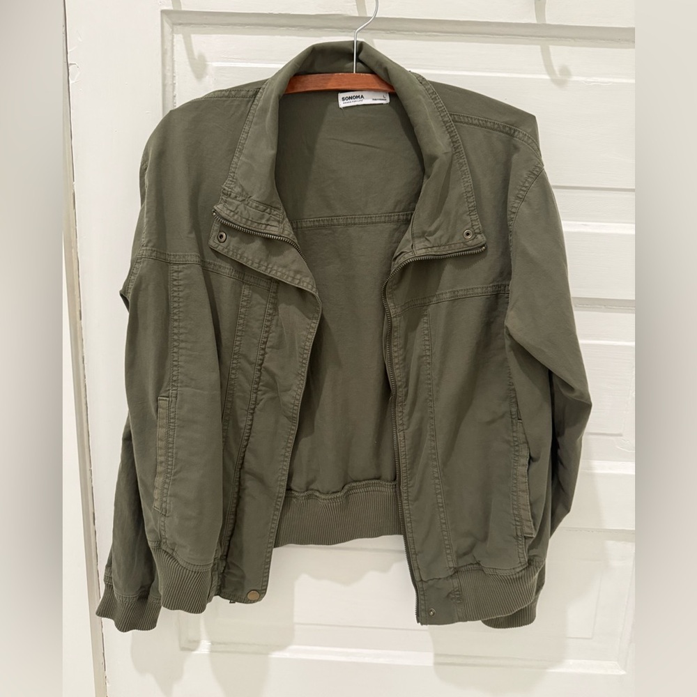Sonoma Green Utility Jacket Relaxed Fit